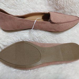 A New Day flats. Peach cloth upper that looks like suede. Size 9.5. New. Target